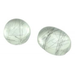 81,50 Cts  Quartzo Grafitado Cabochão - Kit 2 Peças