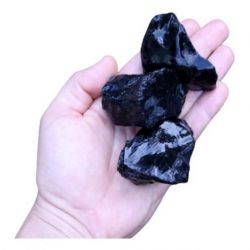 Pedra Quartzo Black Bruto Para Lapidar 200 Gr