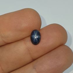 3,47 Cts Safira Azul Estrela Oval 9,8 x 6,6 Mm