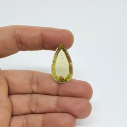 34,89 Cts Green Gold  Lapidação Bubble Gota