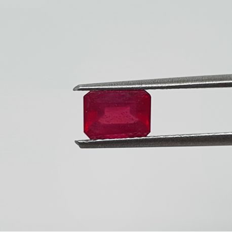 Pedra Rubi Facetado Retangular ~ 7x5 Mm - Preço Unitário