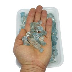 500g Pedra Topázio Azul Natural Rolado Polido