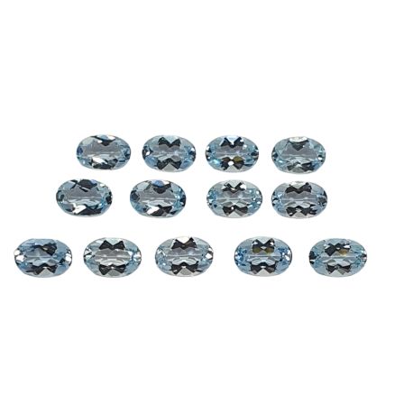 Pedra Água Marinha Lapidação Oval 6x4 Mm