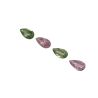 4 Peças Turmalina Verde Rosa Lapidação Gota