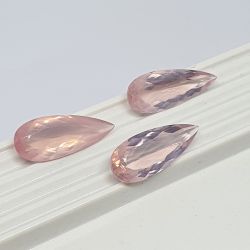 Pedra Quartzo Rosa extra Gota 30x12 mm