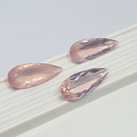 Pedra Quartzo Rosa extra Gota 30x12 mm