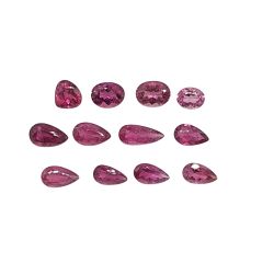 Pedra Natural Rosa Turmalina Rubelita Facetada