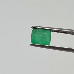 1,40 Ct Pedra Esmeralda Lapidada Retangular 7x5,6 mm