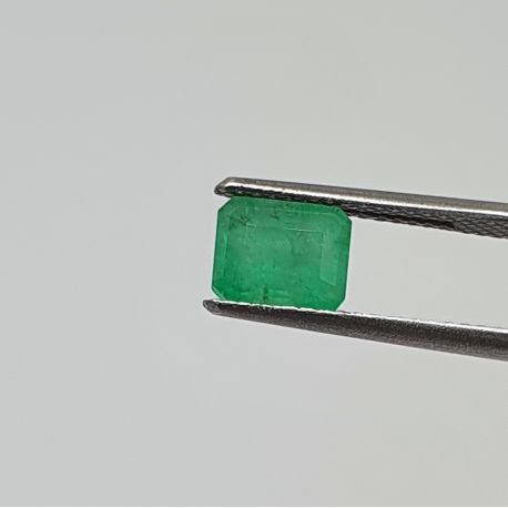 1,40 Ct Pedra Esmeralda Lapidada Retangular 7x5,6 mm