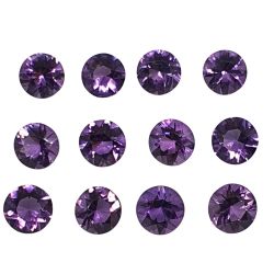 Pedra Ametista Lapidada Redondo 8 Mm Kit 4 Peças
