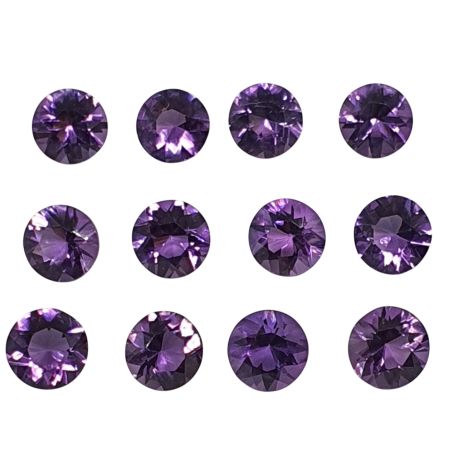Pedra Ametista Lapidada Redondo 8 Mm Kit 4 Peças