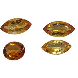 17,52 ct Lote 4 Peças Citrino Sul Lapidado cor extra