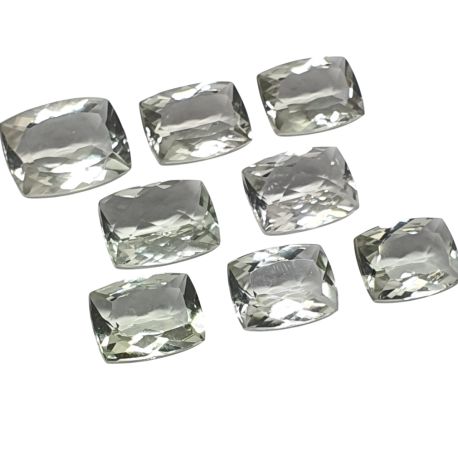 92,40 ct Prasiolita Antique Retangular Lapidada 8 Peças