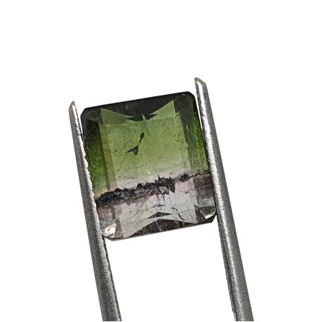 4,58 Ct Turmalina Verde Bicolor Retangular 11x9,5 mm