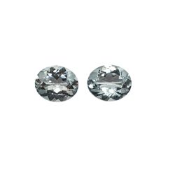 Kit Água Marinha Lapidação Oval 12x10 Mm 2 Peças
