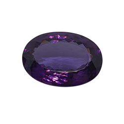 52,56 ct  Pedra Ametista Extra Lapidação Oval 31x21,8 mm