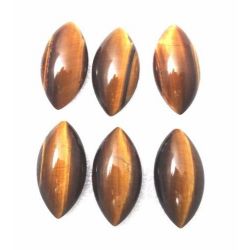 Olho De Tigre Navete Cabochão 30x15 Mm - Preço P/ Peça