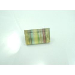 87,32 Cts Fluorita Multicolorida Retangular 36x20 Mm Cod2040