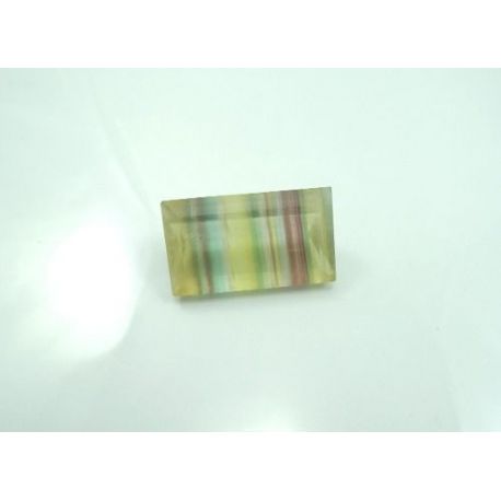 87,32 Cts Fluorita Multicolorida Retangular 36x20 Mm Cod2040