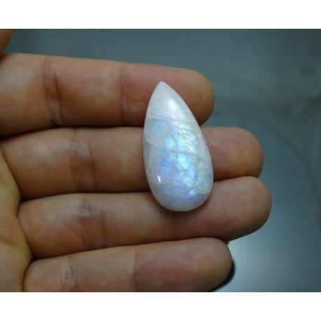 45,46 Cts  Rainbow Moonstone Pedra Da Lua Gota 35,7x17,9 Mm