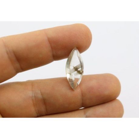 10,14 Cts  Cristal Com Rara Inclusão Navete 24x10 Mm