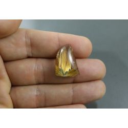 22,74 Cts Lindo Quartzo Rutilado Facho Dourado 23x17,3 Mm