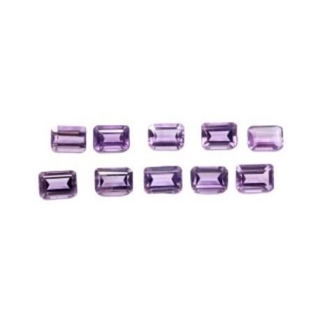 Ametista Lapidação Retangular 7x5 Mm  -  Kit 10 Peças